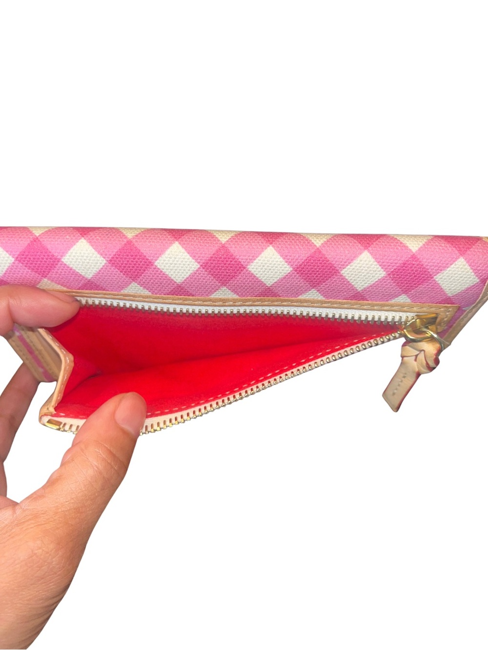 Dooney & Bourke Pink Gingham Continental Wallet - Picture 10 of 10